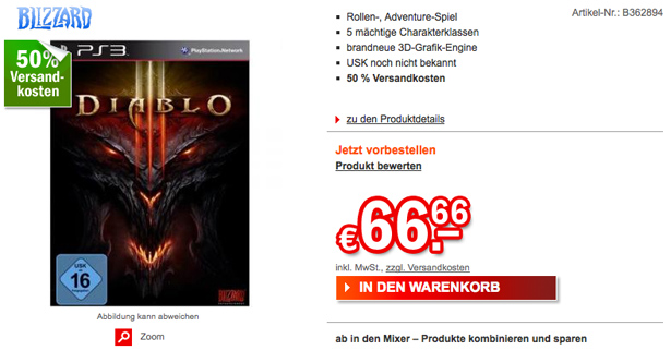 Rumor: Diablo III en PS3 según una tienda alemana