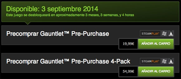 El reboot de Gauntlet sale el 3 de septiembre