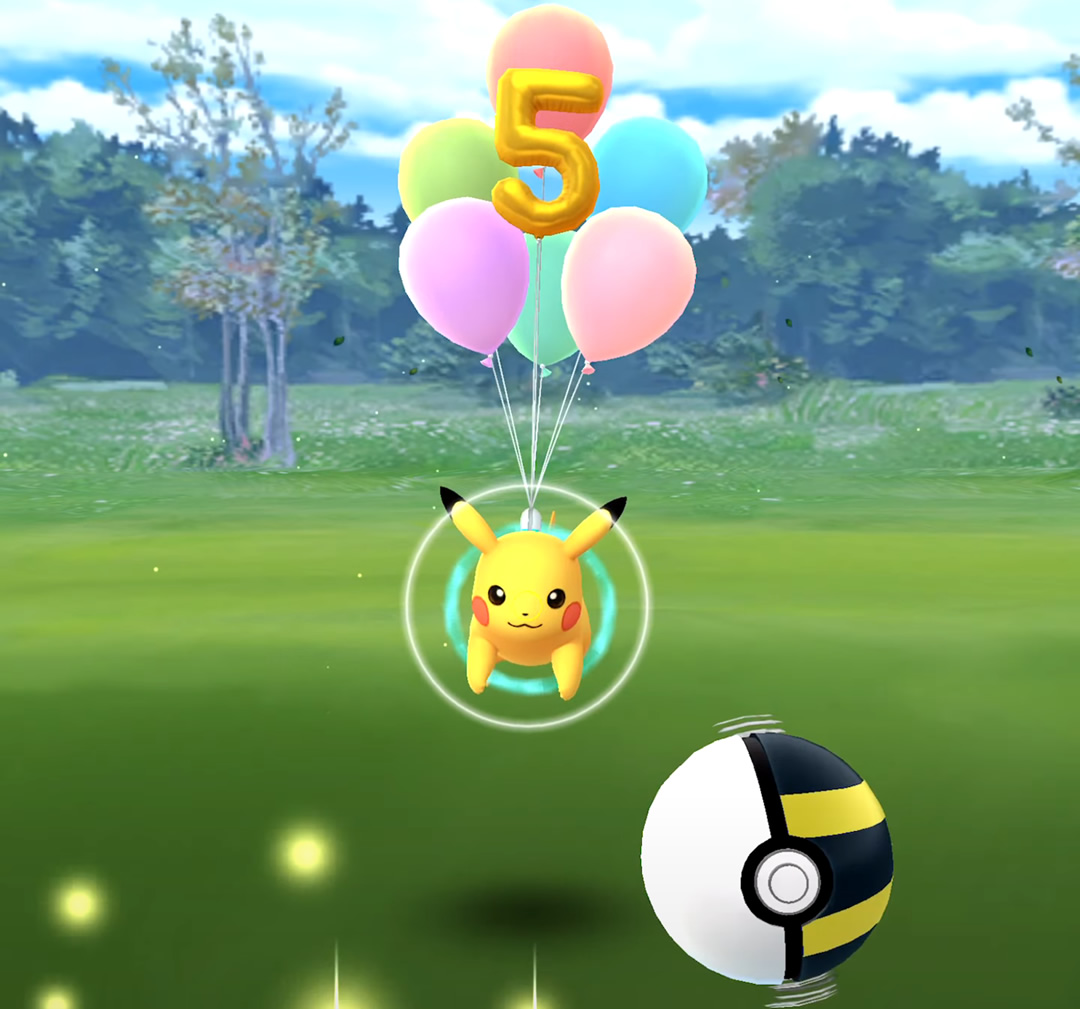 Pokémon GO cumple 5 años repletos de éxitos y lo celebra con un